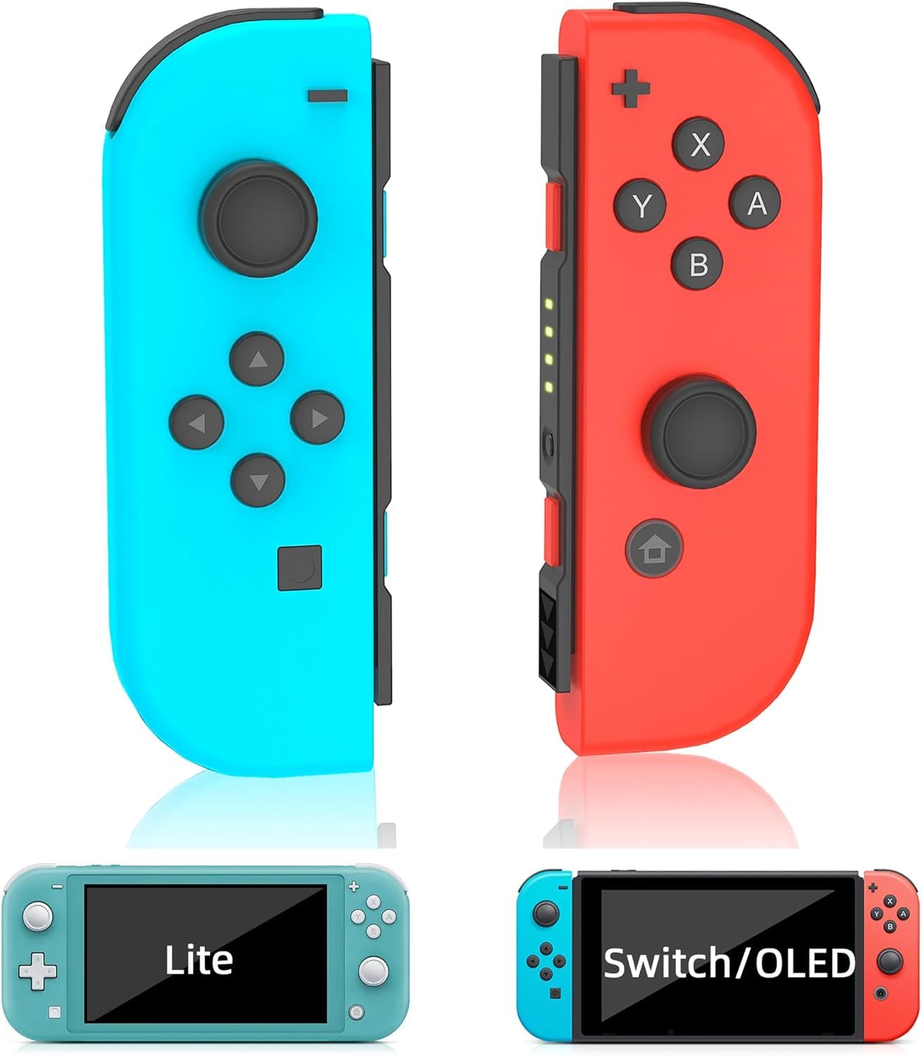 Photo 1 of SWTOTK Switch Controllers,Support Motion Control,Screenshot,Wake-up,Wireless Joypad with Vibration,Work with Switch/OLED/Lite,Blue and Red