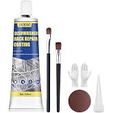 JAOJAO Dishwasher Rack Repair Kit, Dishwasher Rack Repair Coating White | Waterproof Protection, High and Low Temperature Resistant, Safe Formula for Dishwashers and Vinyl Rack Restoration, 100ml