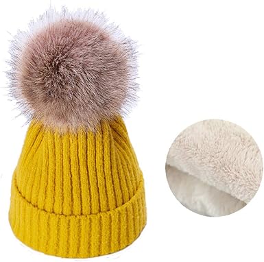 kids yellow winter hat