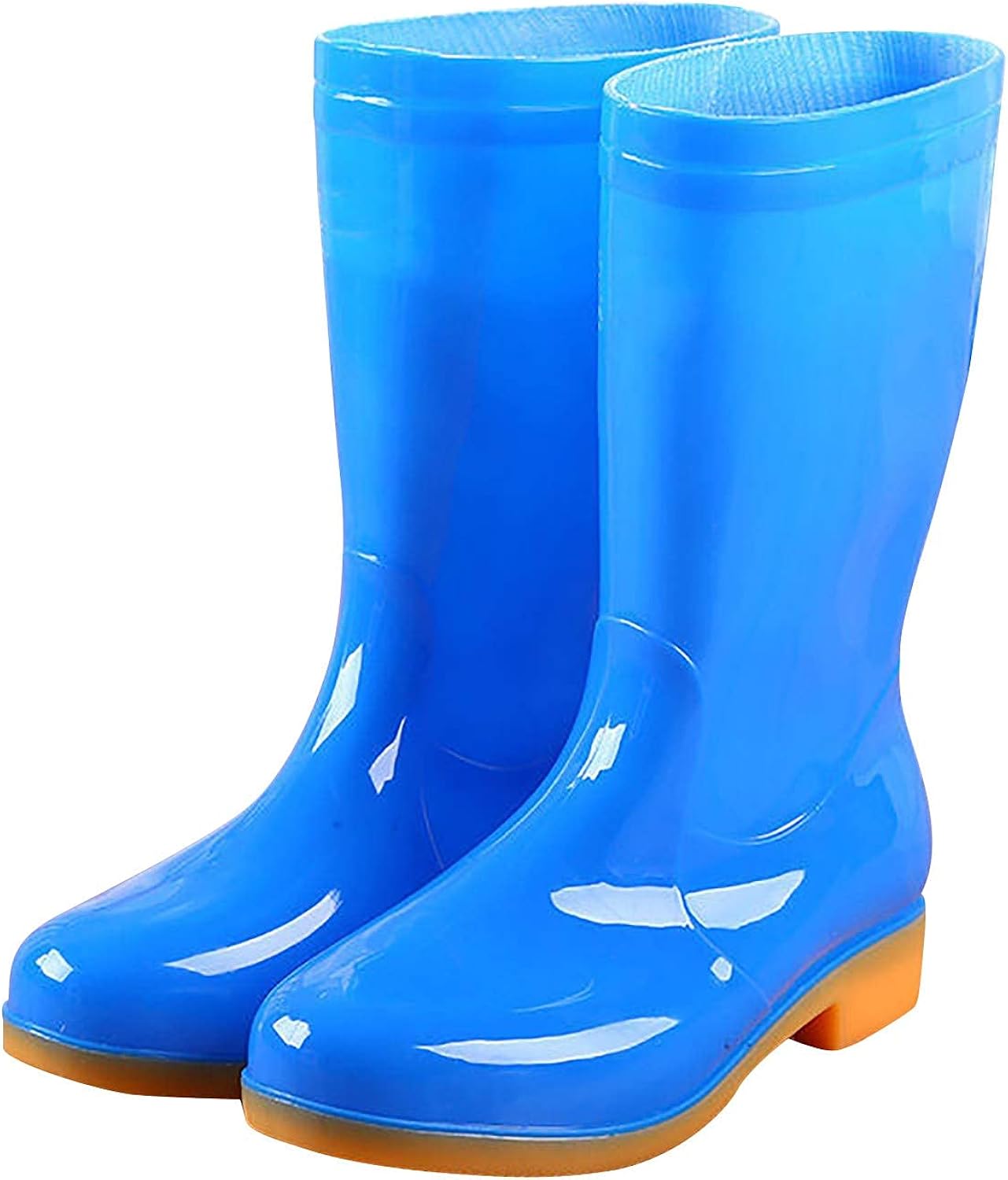 Unisex Waterproof MidTube Rain Boots Shoes, Outdoor Rubber Boots