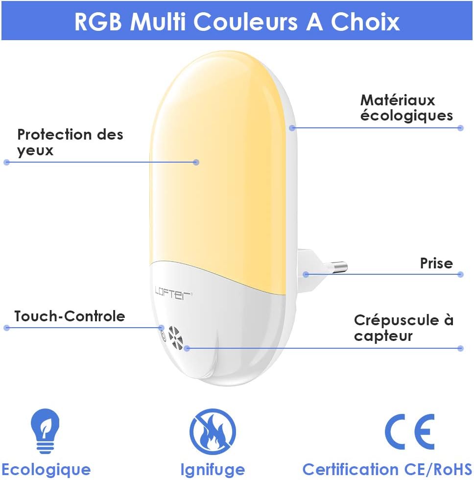 Veilleuse Enfant Led Lofter Veilleuse Prise Electrique Multicouleur Automatique Plug And Play Veilleuse Secteur Avec Capteur Crepusculaire 1 Piece Luminaires Eclairage Eclairage Pour Enfants Atahari Com