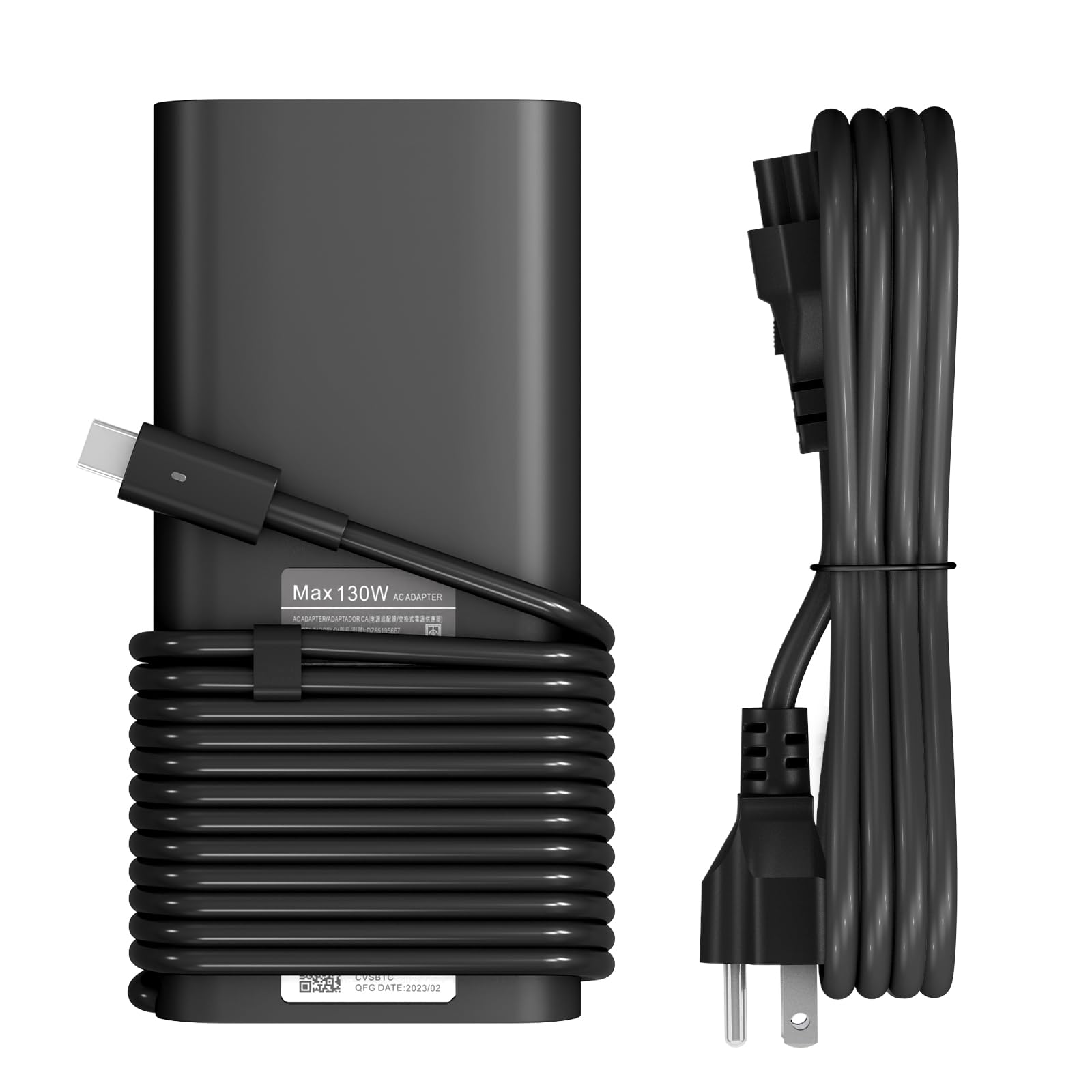 Photo 1 of 130W USB C Laptop Charger for Dell XPS 15 2in117 9520 9575 9700 Precision 5470 5480 5760 5770 3550 3560 3570 3571 2in1 Latitude 7410 7310 7210 9410 9510 9575 5420 5520 5510 AC Adapter Power Cord