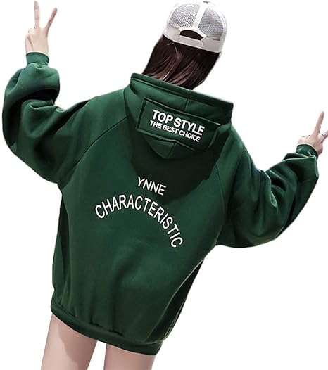 Amazon Gergeousレディース パーカー 裏起毛 長袖 トレーナー フードパーカー 原宿系 ゆる プルオーバー トップス 韓国ファッション ストリート系 アウター トレーナー パーカー 通販