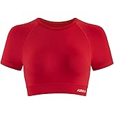 AUROLA Influence Crop Top Workout Shirts for Women, Ultra-Soft Seamless Gym T Shirts Short Sleeve Running Workout Tops