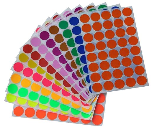 Royal Green Color Coding Labels In 8 Assorted Colors 30mm - Dot Sticker Labels 3 Cm 480 Pack - Foto 2
