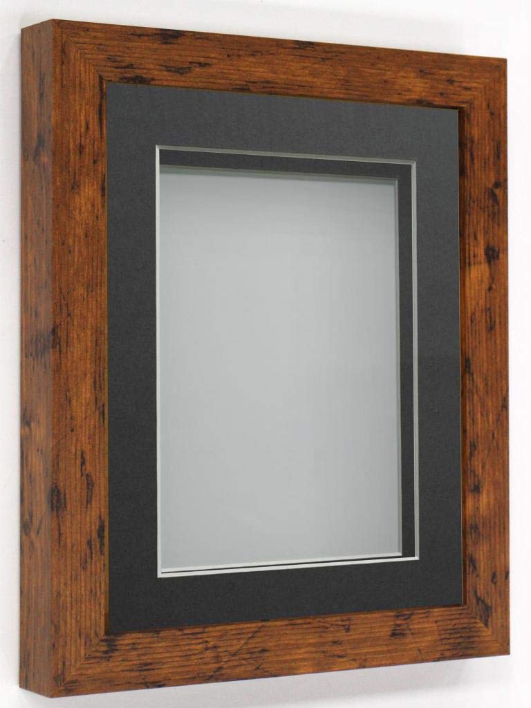 Rickman Box Frame Rustic with Grey Mount, 9x7 for 7x5 inch