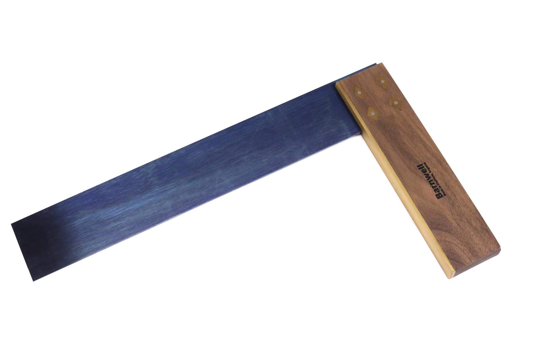 Barnwell Walnut Carpenters Try Square 12" (300mm) Brass Made in Sheffield