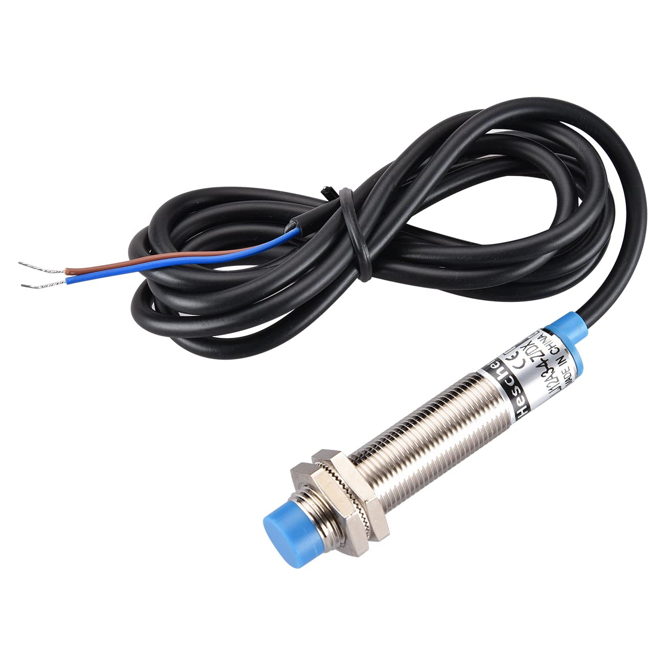 Heschen M12 Inductive Proximity Sensor Switch Non-shield Type LJ12A3-4-Z/DX Detector 4mm 10-30VDC 200mA Normally Closed(NC) 2 Wire