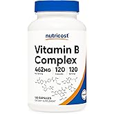 Nutricost High Potency Vitamin B Complex 462mg, 120 Capsules - with Vitamin C - Energy Complex