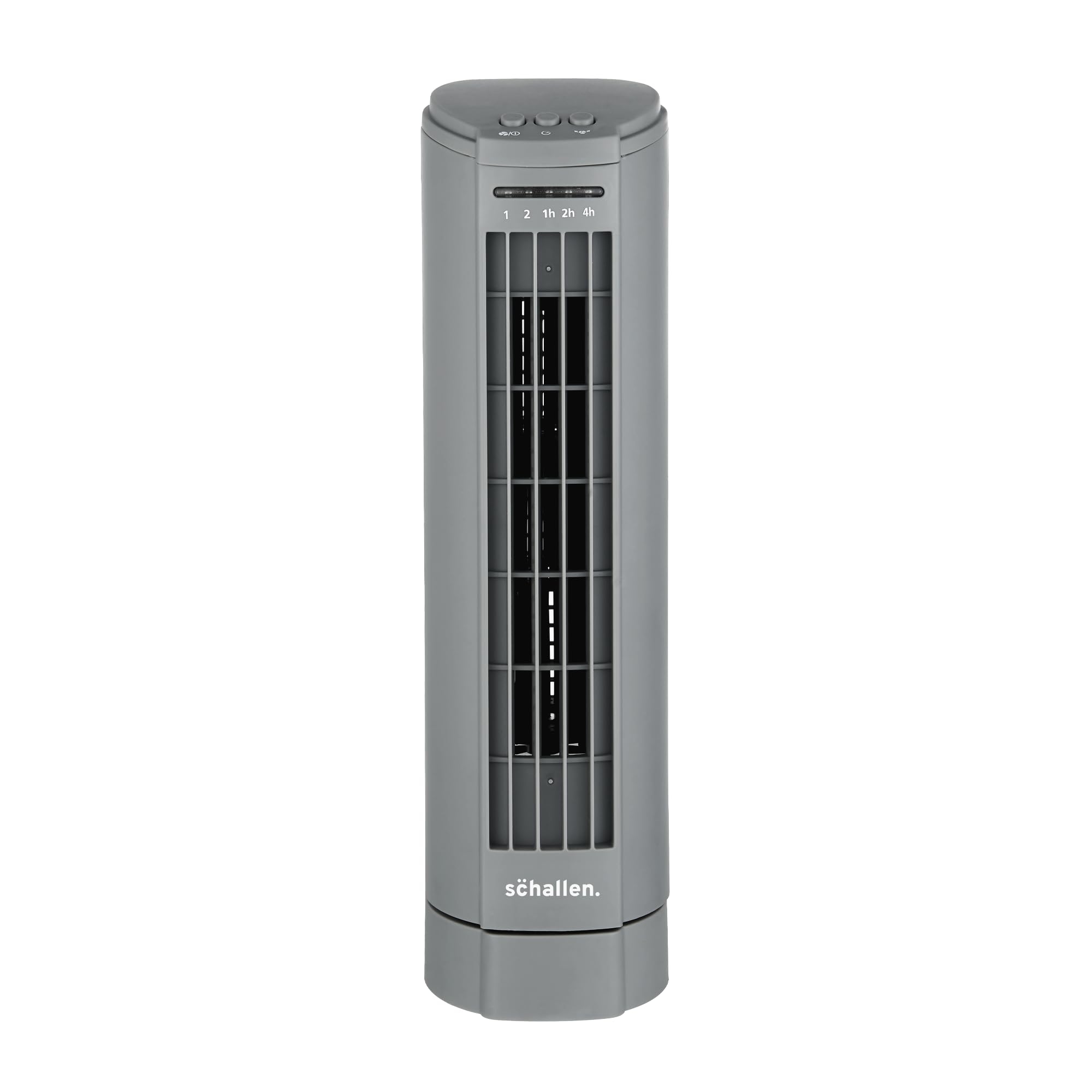 Schallen 15" Electric Air Cooling Quiet Oscillation Floor Desk Mini Tower Fan with Timer & Speed Settings in Grey