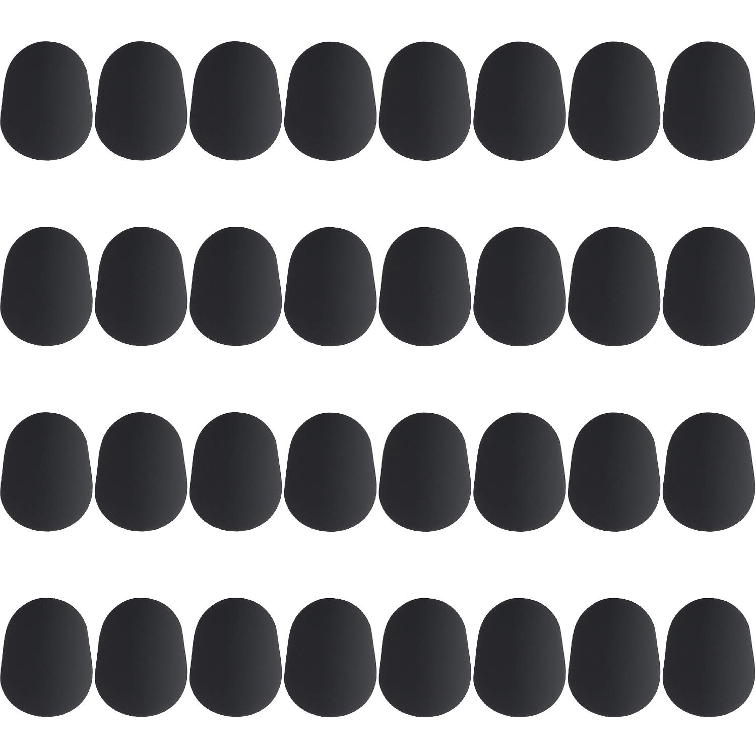 Boao 32 Pieces Saxophone Mouthpiece Cushion 0.8 mm Alto Tenor Saxophone and Clarinet Mouthpiece Pads Patches Accessories for Beginners Musicians, Black