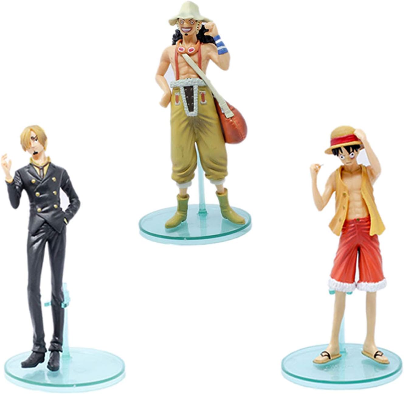 Tootpado Anime Action Figures 5 Inch Tall - Highly Detailed Collectable Toys (Pack of 3)