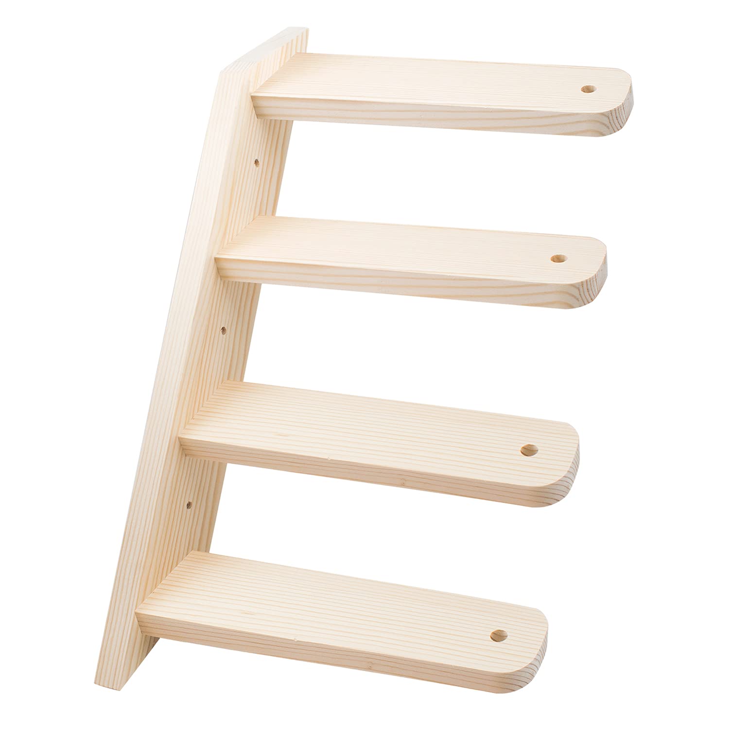 Wall Mounted Cat Ladder Steps Wooden Stairs, Wood Cats Climber Shelf and Perch Four-step Kitty Stairway for Indoor Cat’s Playing & Climbing & Jumping & Lounging & Exercising (without Jute Twine)