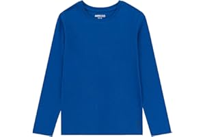AMERICLOUD Kids Soft Cotton Jersey Long Sleeves T-Shirt Basic Crewneck Tee Shirts for Girls and Boys
