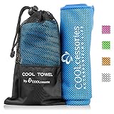 COOLcessories Microfiber Quick Dry Cooling Towel: Stay Cool Gym Towels for Neck & Body - Quick Drying Wrap