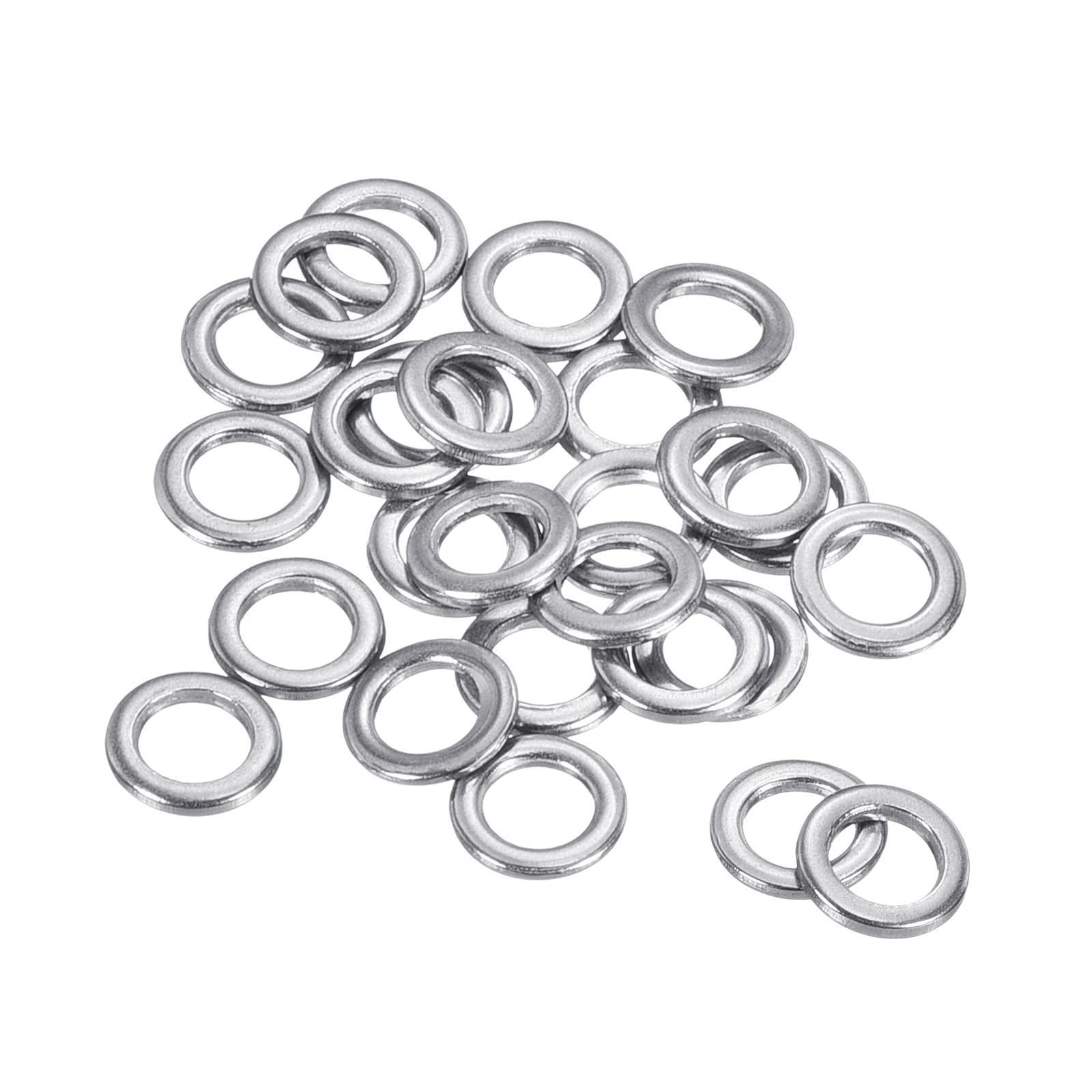 PATIKIL 0.7x2.7x4.5mm Fishing Rings, 25 Pack 304 Stainless Steel Solid Ring Lure Connector for Saltwater Freshwater