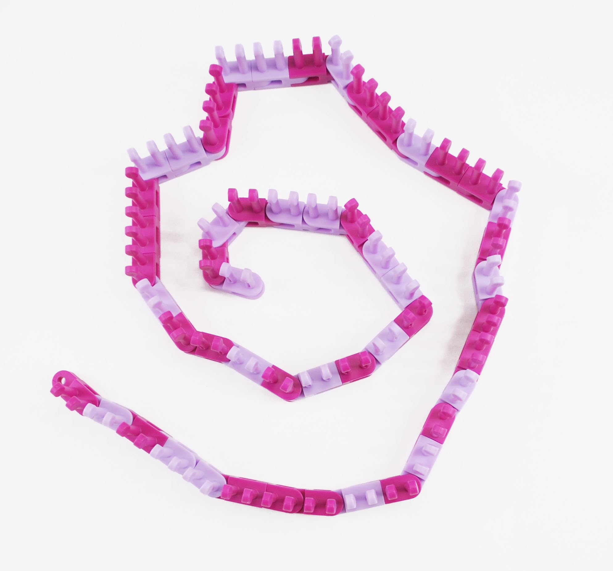 Authentic Knitting Board Flexee Loom Links Skinny, Small Gauge, for Thin Yarn, 48 Links, 96 pegs