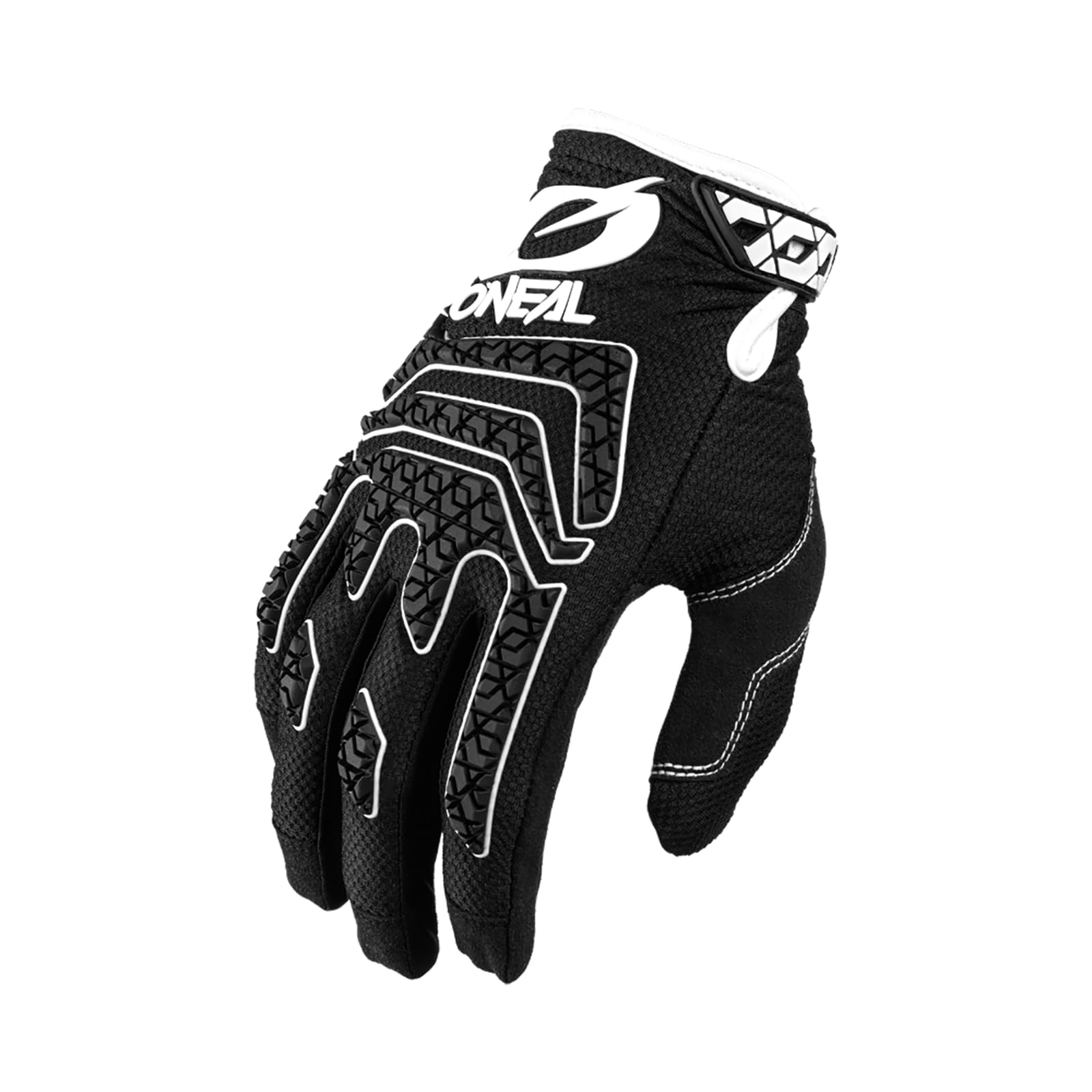 O'Neal | Cycling-Glove | Motocross MX MTB DH FR Downhill ride | Durable, flexible materials, silicone print for grip | Sniper Elite Glove | Adult | Black White | Size XL