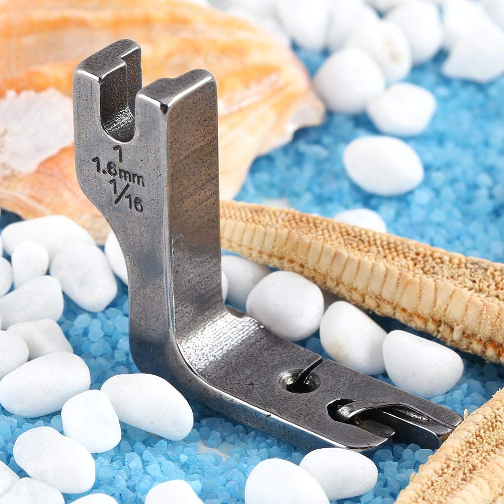 High Shank Rolled Hem Foot, Rolled Hem Presser Foot, Akozon Universal Industrial Single-needle Fat Bed Sewing Machine Rolled Hem Presser Foot (1.6MM)