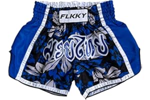 FLKKY Muay Thai Shorts Boxing Shorts for Men Women High Grade Martial Arts Training Gym Trunks Classic Boxing Shorts.
