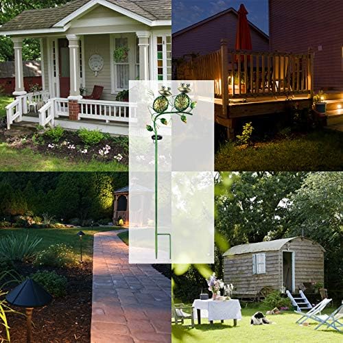 Solar-powered backyard light illuminating the night for hours.