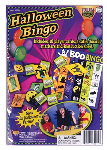 Forum Novelties 65941 children's party activities Halloween Bingo Game, Multicolor