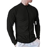 OYOANGLE Men's Zip Up Track Jackets Long Sleeve Mock Neck Workout Athletic Running Jacket Coat