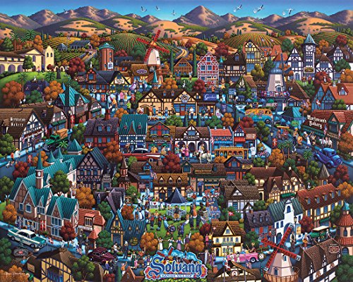 Dowdle Folk Art Solvang Danish Village Jigsaw Puzzle (1000 Piece)