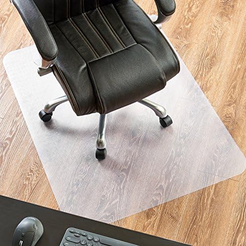 P2U 36" x 48" Polyvinyl Chloride(PVC) Rectangular Chair Mat for Hard Floors
