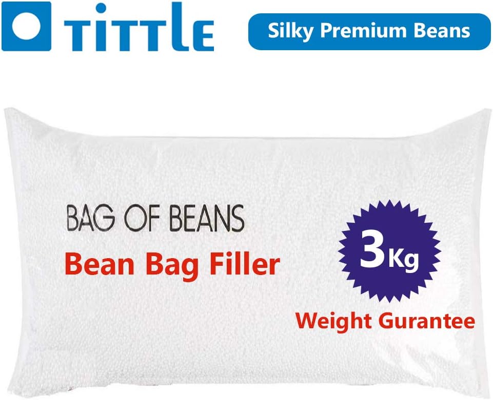 TITTLE Silky Beans 3 KG Premium A-Grade for Bean Bag Filler/Refill/Filling.