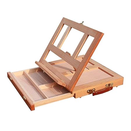 tcatec Tischstaffelei Holz Tragbare Staffelei Set für Erwachsene Kinder Leicht Klein 33cm x 25,4cm x 5 cm
