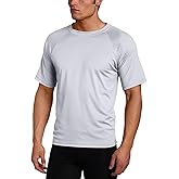 Kanu Surf Mens Short Sleeve UPF 50 Swim Shirt Rash Guard Sun Shirt (Regular & Extended Sizes)