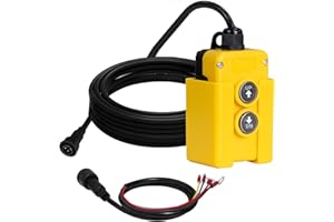 ECO-WORTHY 4 Wire Dump Trailer Remote Control Switch DC 12V for Double Acting Hydraulic Pump Power Unit with 15FT Cable Lift Truck Dump Tipper