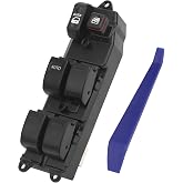 Obaee Power Window Switch for 1997-2001 Toyota Camry, 1998-2002 Corolla | for 1998-1999 Avalon, Front Left Driver Side Master Control, Replaces OE 84820AA011, 1 Auto Button Green Light