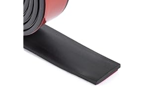 KIKERIKE Neoprene Rubber Strips Self Adhesive Sheets, Rolls & Strips with Adhesive Backing Rubber Pads Self Stick Seal Gasket Sticky Back for Matting Padding - 1" Wide x 1/8" Thick x 10' Long