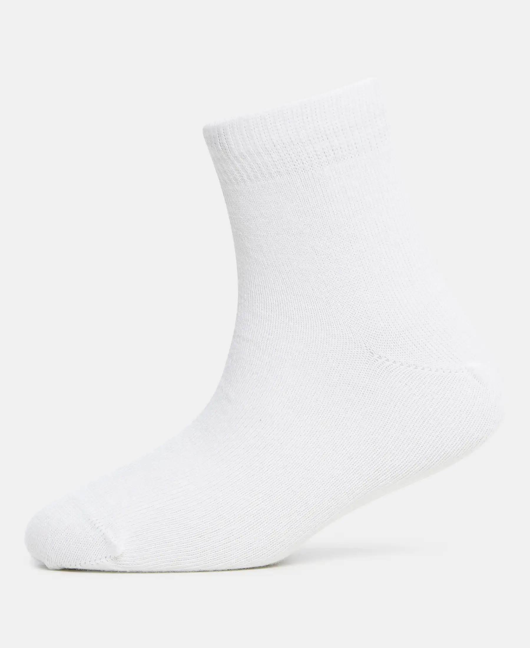 Jockey Kids Ankle Length Cotton Socks 7801_White_9-10 Yrs 2