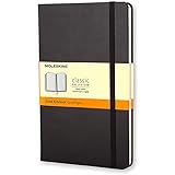 Moleskine Classic Notebook, Hard Cover, Large (5" x 8.25") Ruled/Lined, Black, 240 Pages