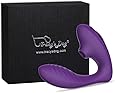 Clitoral Sucking Vibrator, G Spot Clit Dildo Vibrators Waterproof, Rechargeable Clitoris Stimulator with 10 Suction & Vibration Patterns Sex Toys for Women (Purple)
