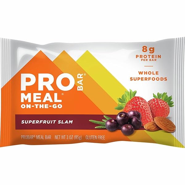 PROBAR – MEAL BAR – SUPERFRUIT SLAM – ORGANIC OATS, NUTS, SEEDS, GLUTEN FREE, NON-GMO PROJECT VERIFIED, PLANT-BASED WHOLE FOOD INGREDIENTS, 8G PROTEIN, 5G FIBER – PACK OF 12 BARS