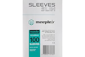 MeepleBR Sleeves SLIM - PADRÃO (63,5x88mm), TCG, Plástico para Proteção de Cartas