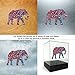 Decals Stickers Floral Elephant Elephas room Feng shui Tablet Laptop Waterproof Sports Bike 5 X 3,48 Inches Color