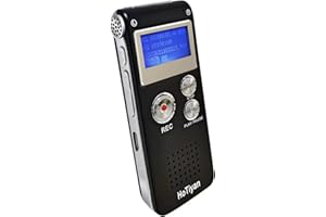 HOTIYAN Digital Voice Recorders 8GB Audio Recorder Voice Activated Recorder for Lectures, Meetings, Interviews Recording Device with Microphone USB Cable, MP3 Player (8GB
