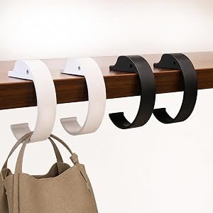 VZYUVY 4 Pack Table Hook Purse Hanger, Heavy Duty Bag Holder for Desk Portable Non-Slip, Handbag Bags Alloy Hooks for Tables