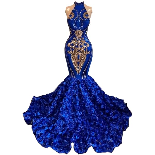 royal blue halter neck prom dress Keting Mermaid Sequined Evening Gala Shower Party Celebrity Pageant Gown Color:Charcoal Black, Pewter Gray colorgrp-30619 A Line 2 Medieval Gothic Black Gold