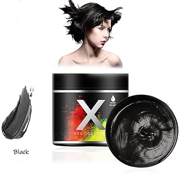 Amazon Com Black Hair Color Wax One Time Temporary Modeling
