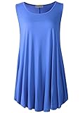 LARACE Women Solid Sleeveless Tunic for Leggings