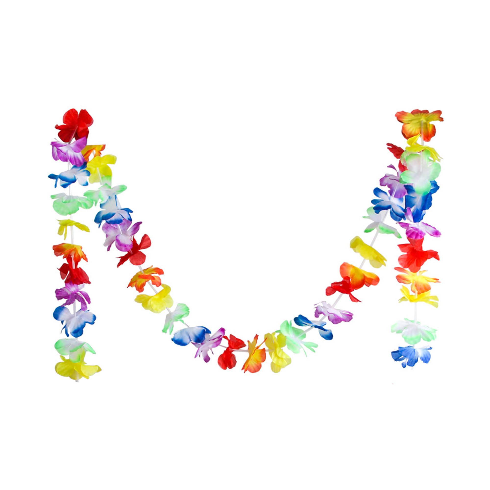 douyif Hawaiian Garland Hawaiian Flower Garlands Garland Hawaiian Hibiscus Flowers Garland Floral Hanging Garland for Hawaian Luau Jungle Summer Tropical Tiki Aloha Parties (2m)