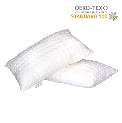 Dreamfactory 400 GSM Knitted Fabric Soft Fluffy Sleeping Pillow (Single)