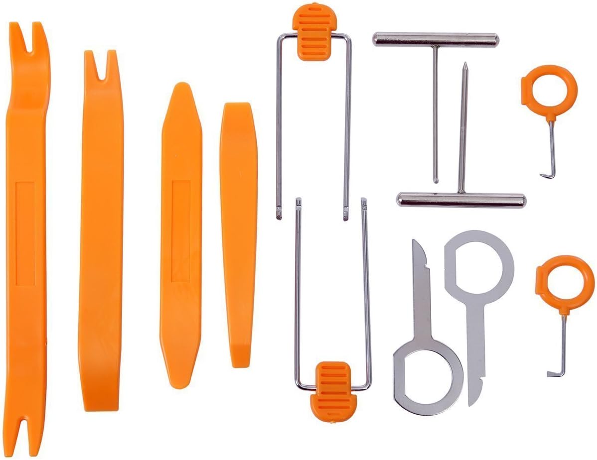 12 pcs Plastic Radio Door Clip Panel Trim Dashboard Auto Audio Pry Refit Set Car Removal and Moulding Tool