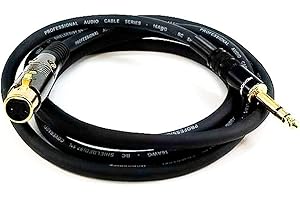 Monoprice 104769 6-Feet Premier Series XLR Female to 1/4-Inch TRS Male 16AWG Cable